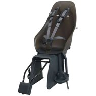 Urban Iki Rear Bike Seat with Adapter and Seatpost Carrier Set Koge Brown/Bincho Black - Children's Bike Seat