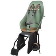 Urban Iki Rear Bike Seat with Adapter and Seatpost Carrier Set Icho Green/Kurumi Brown - Children's Bike Seat