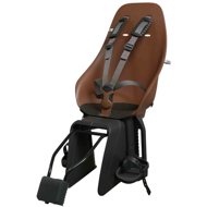Urban Iki BIO rear bike seat with adapter and frame carrier Set Haniwa Brown/Bincho Black - Children's Bike Seat