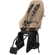 Urban Iki BIO rear bike seat with adapter and frame carrier Set Oishi Beige/Bincho Black - Children's Bike Seat