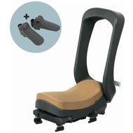Urban Iki Junior Rear Seat with Carrier Adapter Bincho Black/Kurumi Brown - Children's Bike Seat