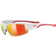 Uvex Sportstyle 215 White Mat Red/Red (8316) - Cycling Glasses
