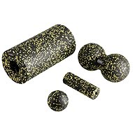 HMS FSBM04 black and yellow massage set - Foam Roller