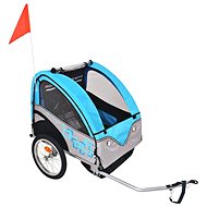 SHUMEE Bicycle trolley for children, grey-blue, 30 kg - Child Bicycle Trailer