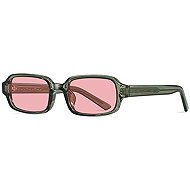 VeyRey Sunglasses Nonmock, green frame, pink lenses - Glasses