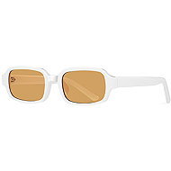 VeyRey Nonmock sunglasses, white frame, yellow lenses - Glasses