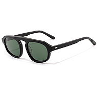 VeyRey acetate polarized sunglasses Strugic black frame, green lenses - Glasses