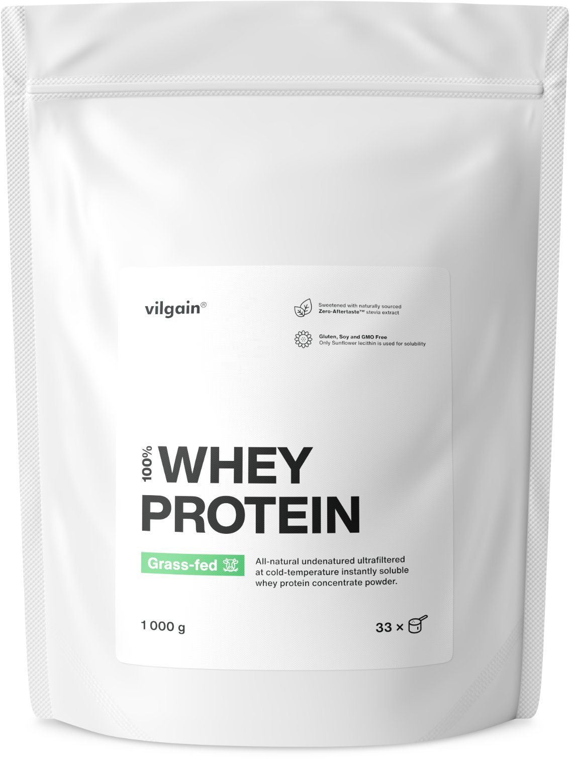 Vilgain Grass-Fed Whey Protein 1000 g unflavoured - Protein