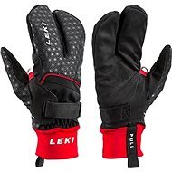 Leki Nordic Circuit Shark Lobster (2 + 2) Black-red, size 8,5 - Cross-Country Ski Gloves