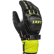 Leki Worldcup Race Coach Flex S GTX black-ice lemon size 9 - Ski Gloves