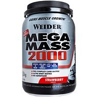 Weider Mega Mass 2000, 1 500 g, strawberry - Gainer