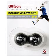 Wilson Staff Squash 2 Ball Pack Double Yellow Dot - Squashová loptička