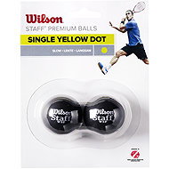 Wilson Staff Squash 2 Ball Pack Yellow Dot - Squash Ball