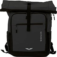Wings Foldable travel backpack 29 l Rook black - Backpack