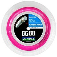 Yonex BG 80, 0,68 mm, 200 m, neon rózsaszín - Tollasütő húr