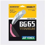 Yonex BG 65 Ti, 0,70mm, 10m, PINK - Badminton Strings