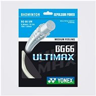 Yonex BG 66, ULTIMAX, 0,65mm, 10m, METALLIC WHITE - Badminton Strings