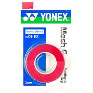 Yonex Mesh Grip 3pcs, red - Tennis Racket Grip Tape