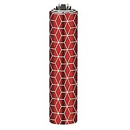Flamagas S. A. Clipper MetalC. Squares and Lines, silver geometry - Lighter
