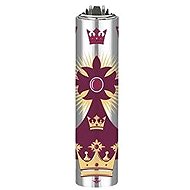 Flamagas S. A. Clipper MetalC. The Crown, Silver Crown - Lighter
