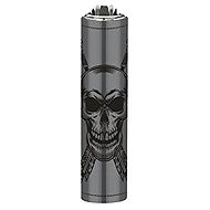 Flamagas S. A. Clipper MetalC. Western Skulls, black skull pattern 2 - Lighter