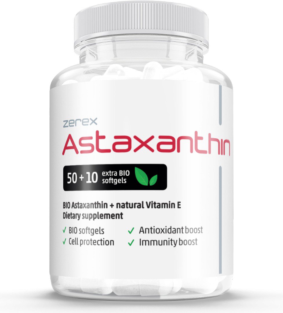 Zerex Astaxanthin + vitamin E, 60 capsules - Astaxanthin