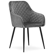 TEXTILOMANIE Nugat dining armchair, velvet, grey - Conference Armchair