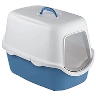 Stefanplast Cathy 56 × 40 × 40 cm, blue-white - Cat Litter Box