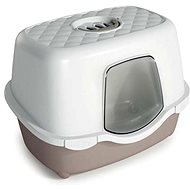 Stefanplast chic indoor 56×39×39cm white/light brown - Cat Litter Box