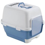 Stefanplast Cathy Clever & Smart 58 × 45 × 48 cm, blue-white - Cat Litter Box