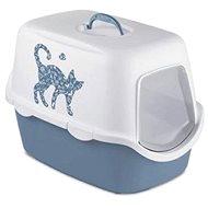 Stefanplast Cathy Griffe 56 × 40 × 40 cm, blue-white - Cat Litter Box