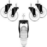 Sortland SmoothMove Premium Roller Set - Clear, 5 pieces, 75 mm / 11 mm - Chair Casters