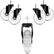 Sortland SmoothMove Premium Roller Set - Clear, 5 pieces, 75 mm / 10 mm - Chair Casters