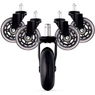 Sortland SmoothMove Premium Roller Set - black/clear, 5 pieces, 75 mm / 11 mm - Chair Casters