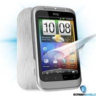 ScreenShield pro HTC Wildfire S na displej telefonu + Carbon skin stříbrný - Ochranná fólie