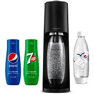 SodaStream Terra Black + lahev + PEPSI, 7UP - Sada