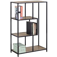 Shelf rack irregular, metal, decor oak - Shelving Unit