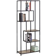 Shelf rack irregular, metal, decor oak - Shelving Unit
