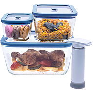STATUS Viva 131202 4-piece set of glass vacuum jars blue - Food Container Set