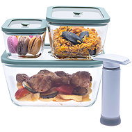 STATUS Viva 131201 4-piece set of glass vacuum jars mint - Food Container Set