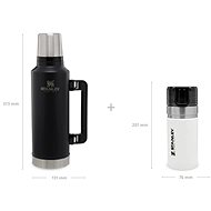 STANLEY Thermos 1.9 l Classic Series Legendary Black Matt + STANLEY Vacuum Water Bottle GO 470ml - Thermos