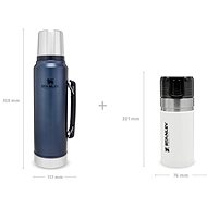 STANLEY Thermos 1 l Legendary Classic Night Sky + STANLEY Vacuum Water Bottle GO 470ml White - Thermos