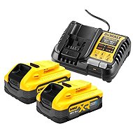 DEWALT PowerStack induló szett akkumulátor 2 x 5 Ah töltővel - Töltő és pótakkumulátor