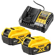DEWALT XR nabíječka a 2 × akumulátor 18V (5 Ah) - Charger and Spare Batteries