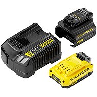 STANLEY FATMAX V20 startovací sada adaptér baterie nabíječka (2 Ah) - Charger and Spare Batteries