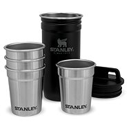 STANLEY Set of 4 stainless steel pans Adventure series in stainless steel case, mat black - Glass