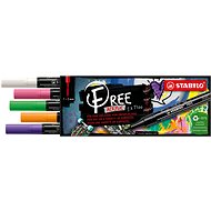 STABILO FREE Acrylic T100 1 - 2 mm, Spring - Set mit 5 Farben - Marker