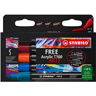 STABILO FREE Acrylic T300 2 - 3 mm, Urban - pack of 5 colours - Markers