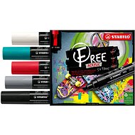 STABILO FREE Acrylic T800C 4 - 10 mm, Bold - balení 5 barev - Marker