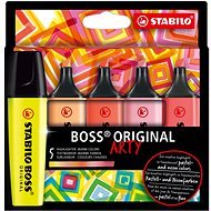 STABILO BOSS ORIGINAL ARTY warme Farbtöne - 5er-Pack - Textmarker